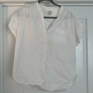 J. Crew White Button-Up Blouse